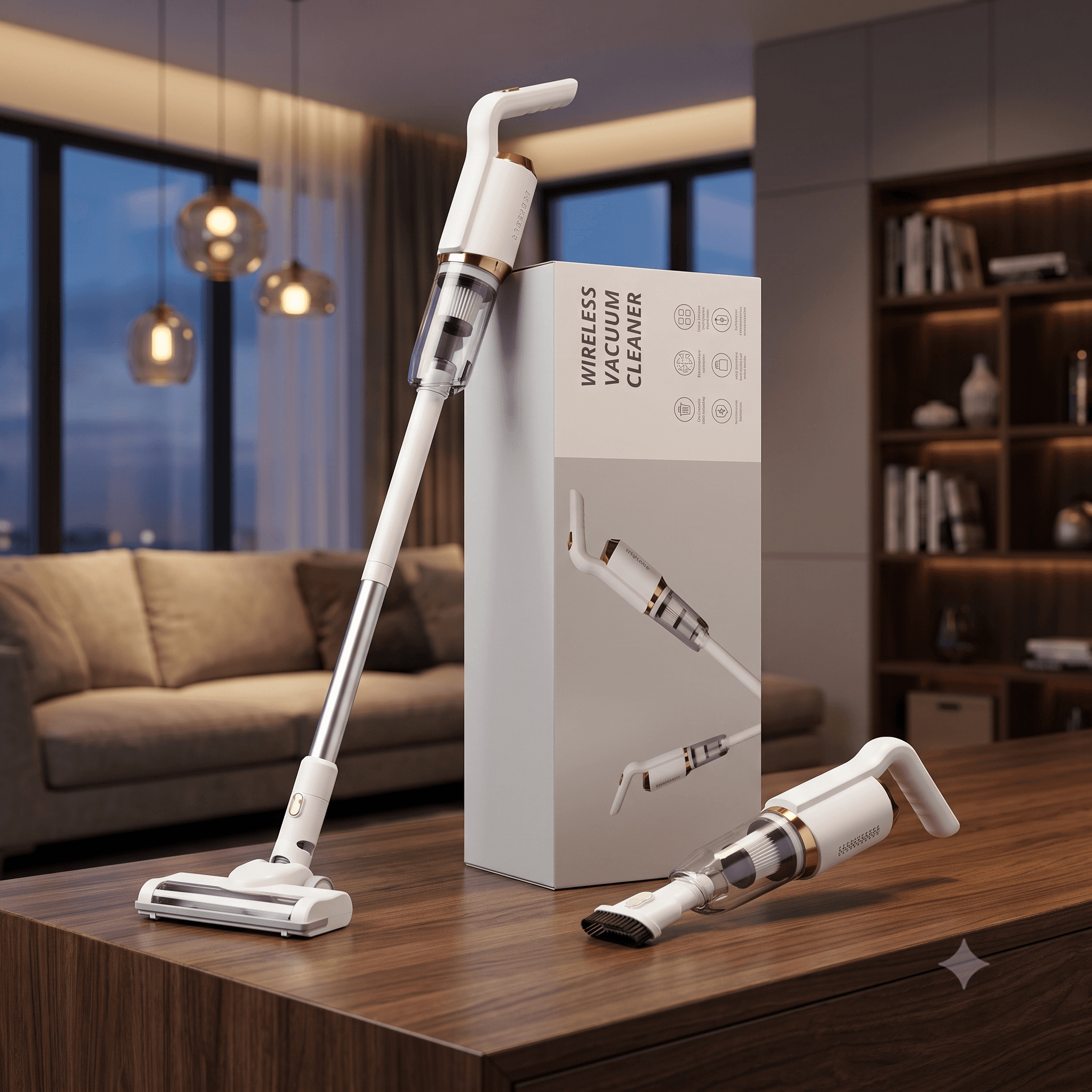 Premium Wireless Vacuum Cleaner β Ultra-Lightweight Handheld & Stick Cordless Vacuum with Powerful Suction, Multi-Surface Attachments, and USB Fast Charging β image 1