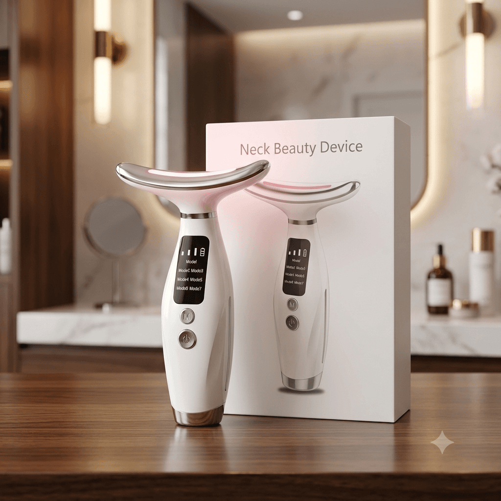 Electric LED Neck Beauty Device โ Multi-Mode Neck & Face Sculpting Massager (White) โ image 1
